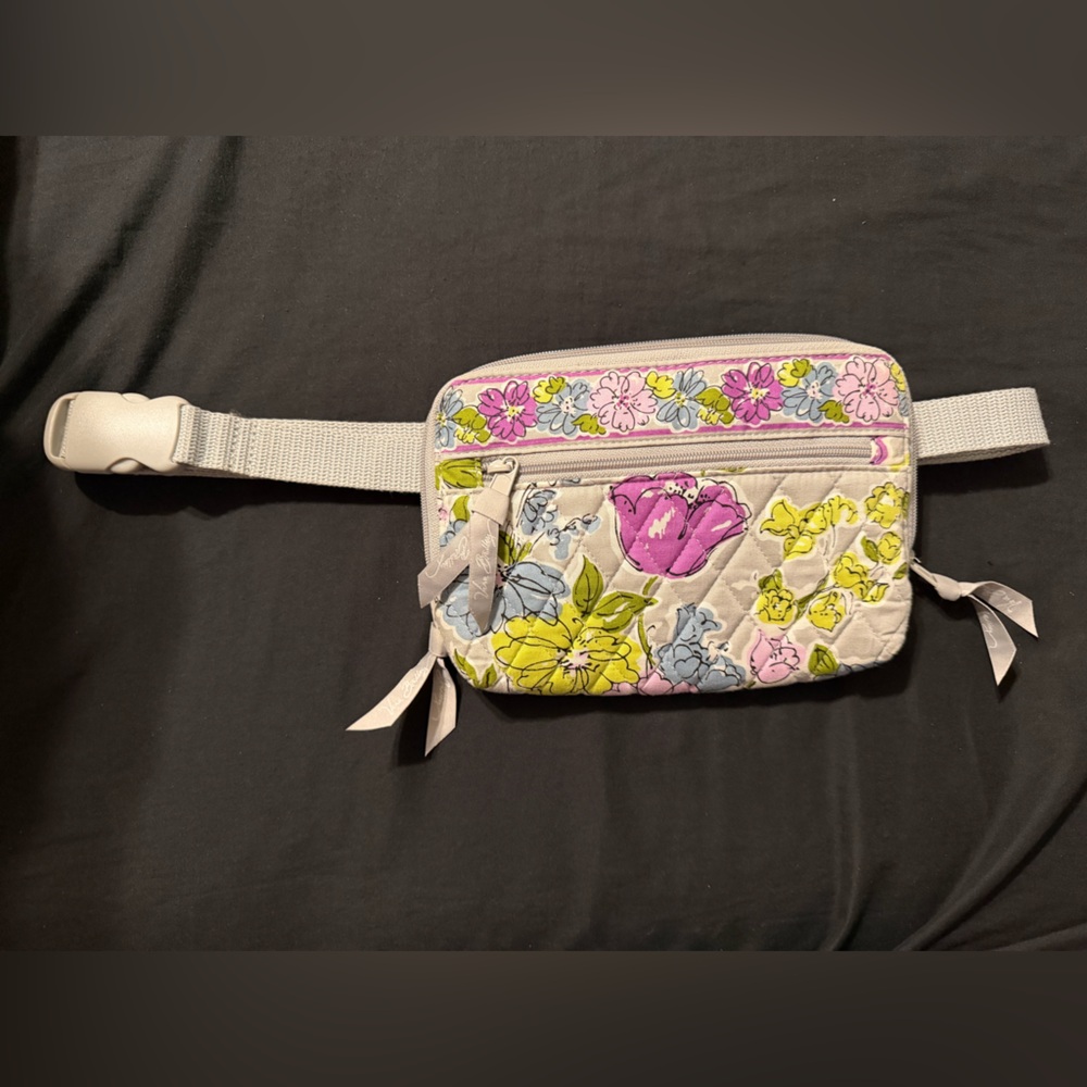 RETIRED Vera Bradley Pixie Blooms Belt Bag Floral Waist Pouch Travel Organizer